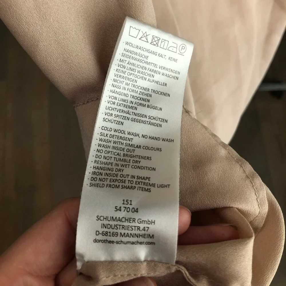 DOROTHEE SCHUMACHER Women’s Midi Silk Orange Dress With Waist Straps (XS, US 2) - Picture 12 of 12